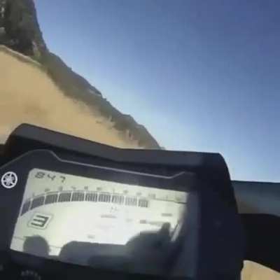 Riding a bike at high speed