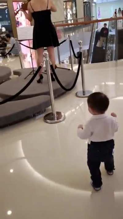 Baby trying to dance