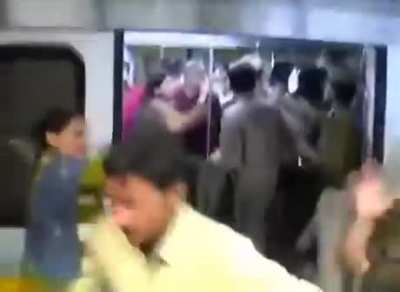 Sneaking on train coaches that are for women only (India)