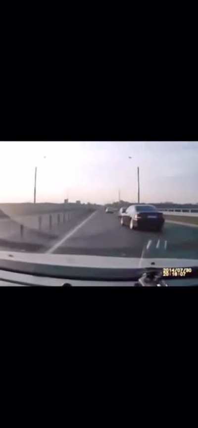 Not really in a car, but still, impressive.