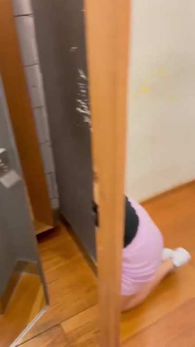 We thought we were alone in the men’s department store...until someone opened the door!