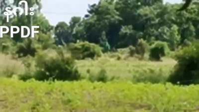Myanmar Army convoy attacked by Pale PDF(People Defence Force), Pale region, Central Myanmar, 11 October 2021