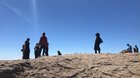 Getting ready for rehaersal at Roque Nublo
