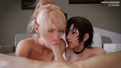 Luna & Iris Great POV Blowjob (Lazy<wbr>procr<wbr>astin<wbr>ator, Audiodude) [Final Fantasy]