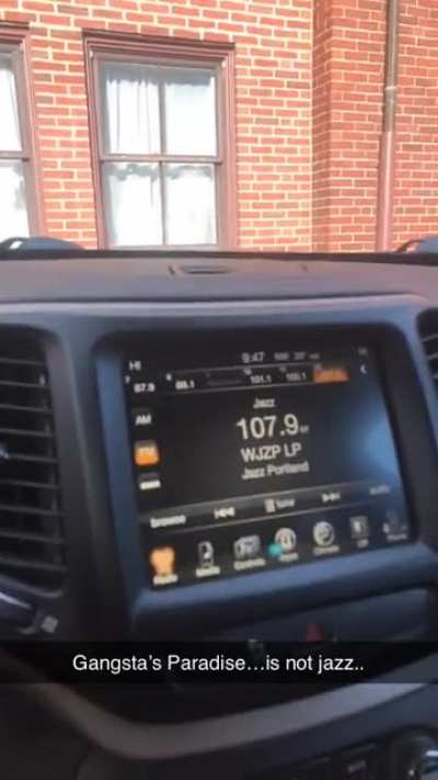 Odd thing that happened on the radio this morning.