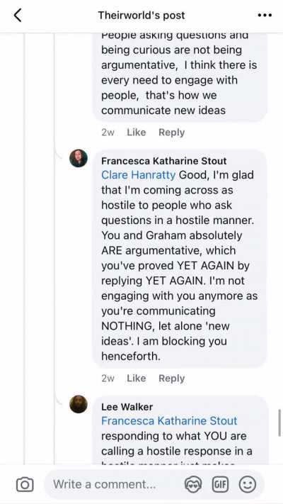 This main character on Facebook comments having a go at a random person for asking a question 
