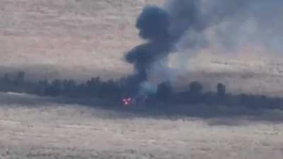 Perfect destruction of a Russian BMP by drone operators of the 80th Airborne Assault Brigade