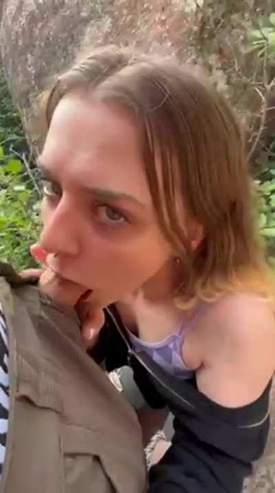 Helping my friend out on our hike…he was too horny to go on (;