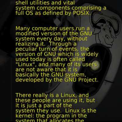 GLaDOS would just like to interject for a moment.