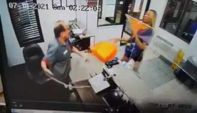 Coworker of mine gets slapped up after denying guest a key to a room not in her name.