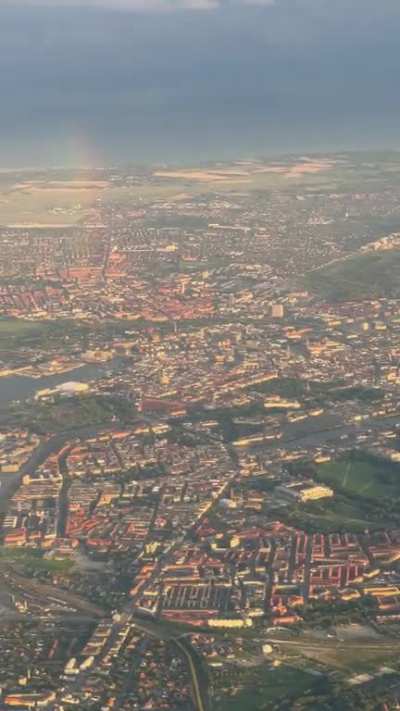 I just landed. The view.