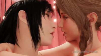 Preggo Aerith sitting on Tifa's lap (just<wbr>auser<wbr>names<wbr>fm)