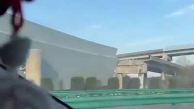 Section of a bridge collapses in Huangshi, China