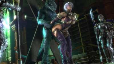 Lizard monster gets to ravage busty chick (noname55)