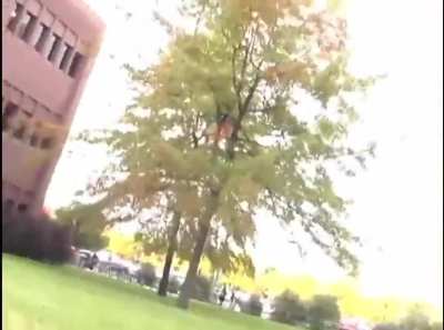 Lady attacks skateboarders