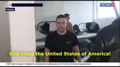 A Russian conscript takes his chance to voice his true opinions while live on tv - 