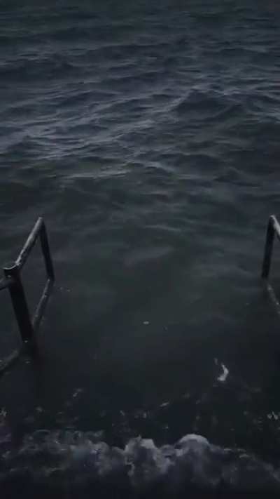 Lake Pontchartrain. Beach is closed off to the public due to ”Underwater Hazards”