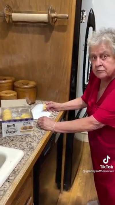 Granny's eating the Cookies again.
