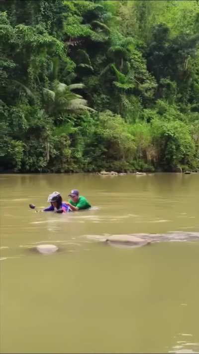 Crossing the river