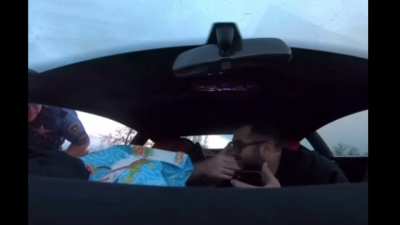 Tourist is cool as a cucumber while a cop does his best to cause trouble