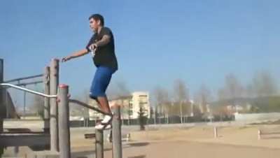 Backflip gone wrong .