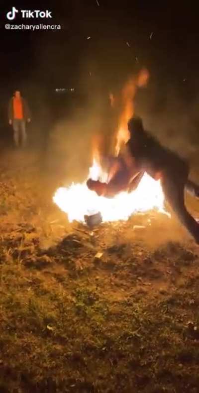 Boys like to play with fire.
