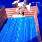 HMJB as I go down this bouncy slide!
