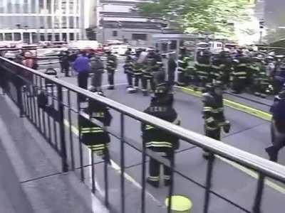 I havnt seen a 9/11 video with this pov before, so close and directly under. How scary.