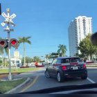 Passing a red stop at a rail road crossing