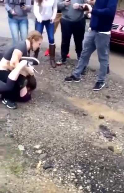 Dang she thrashed her