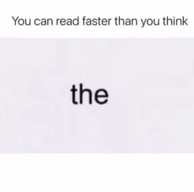 In the blink of an eye