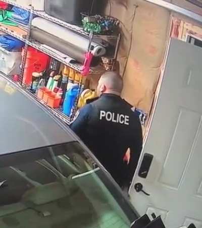 While executing a search warrant, an officer causes damage to private property