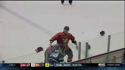 Hockey player hits Russian Referee