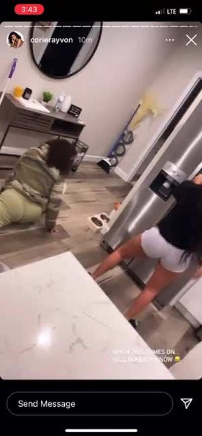 Corie Rayvon and Kennedy Cymone dance off Split + Twerk