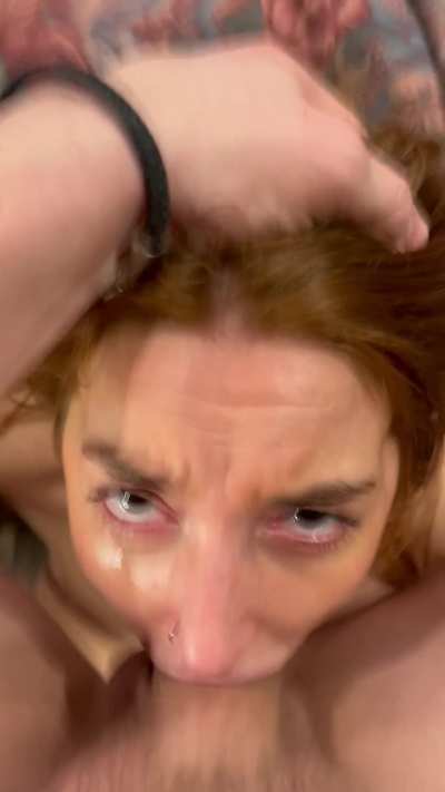 That feeling when he finally cums in your throat