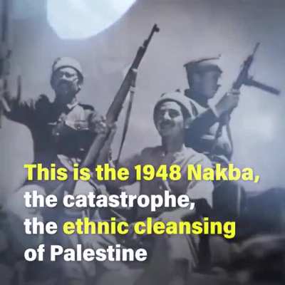 Imagine: You have lived in your hometown for centuries, surrounded by your family & friends. But suddenly, gun-toting zionist isreali militias show up. You flee in terror. Then illegal isreali settlers move into your house and you are banned from retu