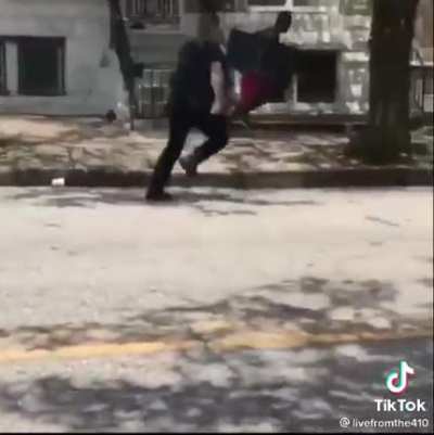 Baltimore police couldn’t keep up with a man carrying a TV