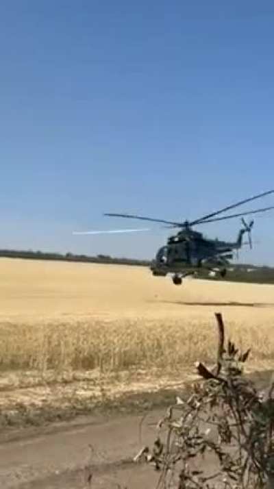 Ukrainian helicopters at low altitude