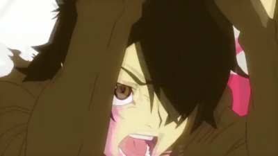 Araragi brutally getting his ass kicked [Bakemonogatari episode 8]