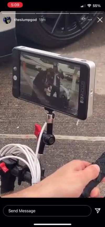 Ski filming new music video