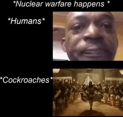 FYI cockroaches can survive a fucking nuclear attack.
