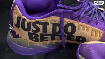 [Highlight] Written on Jaylen Brown's shoes: 