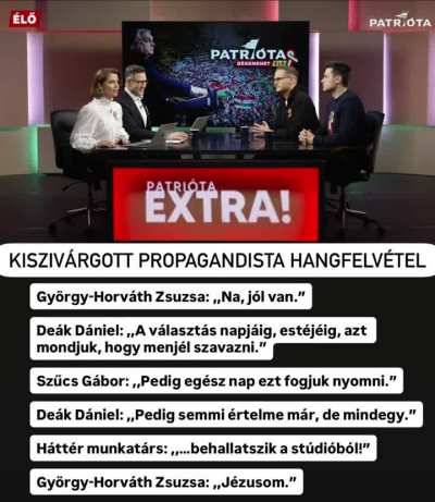 Bekapcsolt mikrofonnal indult el a Patrióta élő adása, érdekes beszélgetést hallhattak a nézők
