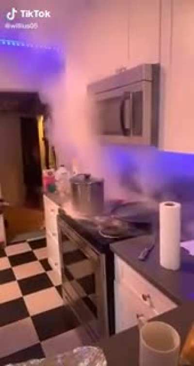 “If you ever spill Everclear on the stovetop, don’t turn the stove on.”
