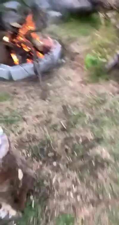 Me lighting the ground on fire