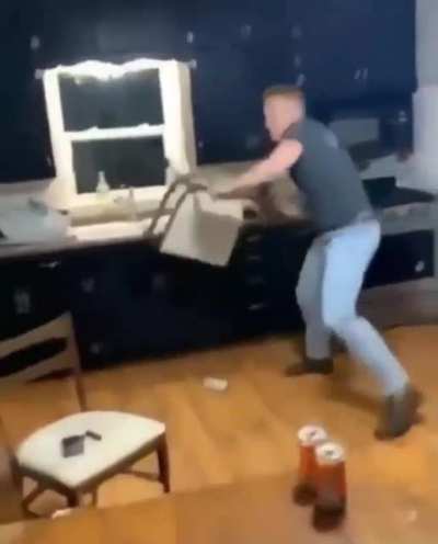 He's fighting everything in the room