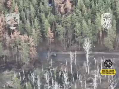 Ukrainian FPV drone damages a Russian Tigr armored vehicle and then hits the engineering equipment that came to evacuate it