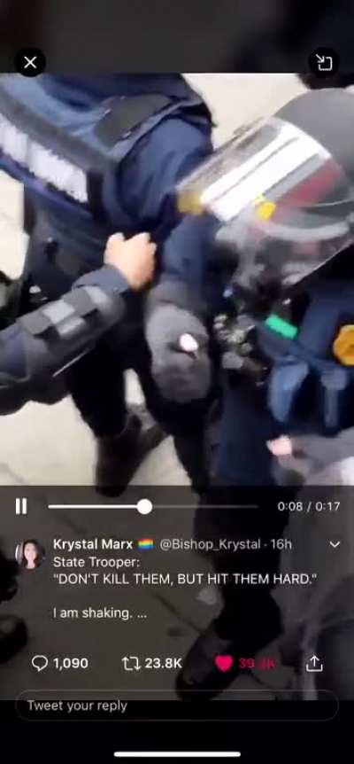 Cops at a Seattle protest.