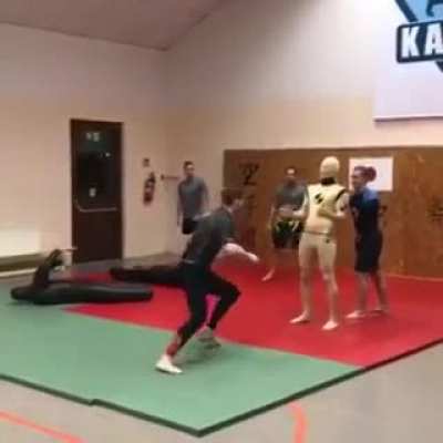 Losing to a training dummy