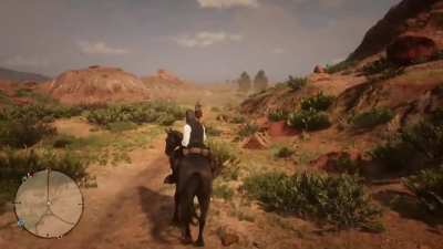 Been playing Redemption 1 recently. Forgot that pressing b doesn't greet in this game